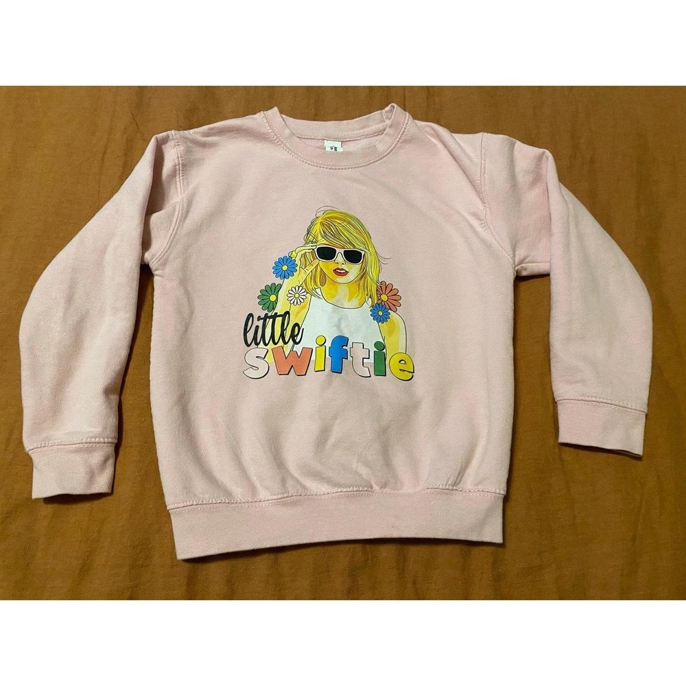 Pink Little Taylor Swiftie Just Hoods Sweatshirt Youth Small